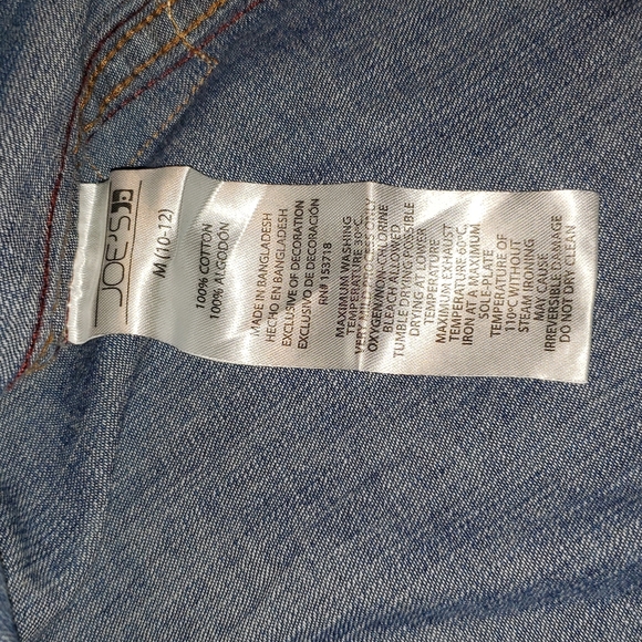 JOE'S Long Sleeve Distressed Denim Snap Button Up Shirt NEW Big Kids M (10/12) - Picture 15 of 15
